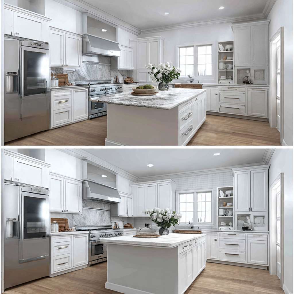 Common kitchen island mistakes showing poor clearance and layout issues.