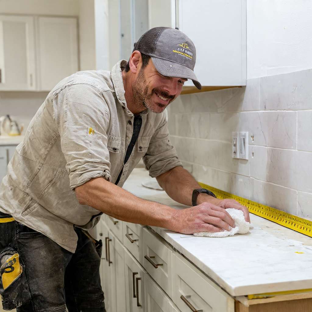 cleaning after kitchen cabinet installation