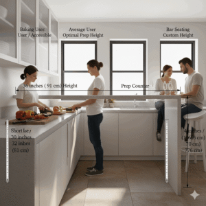 Kitchen Counter Position Optimal Kitchen Counter Heights in 2025 | Guide for Every Home